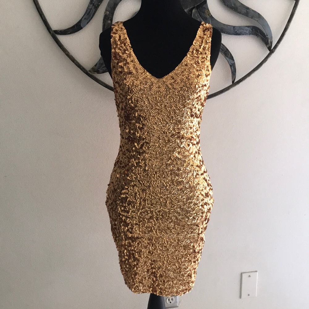 Sequins Gold Dress